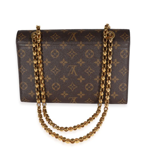 121790 pv Louis Vuitton Monogram Canvas Black Leather Victoire Bag