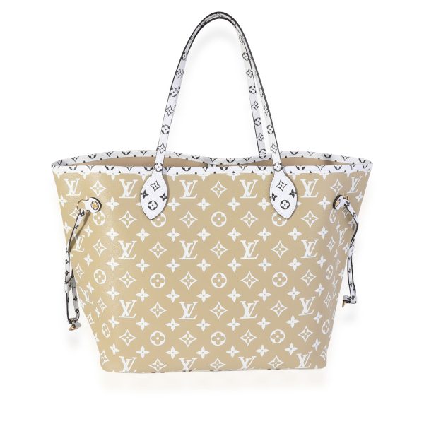 121832 pv 942319e3 fe83 47e6 af62 ba202ca0ffcb Louis Vuitton Khaki White Monogram Giant Neverfull MM