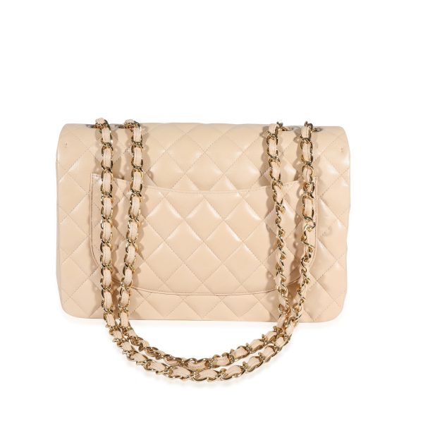 122119 pv 224a8cbc eec9 4bab 8a9c 27a3684fae12 Chanel Beige Quilted Lambskin Jumbo Classic Single Flap Bag