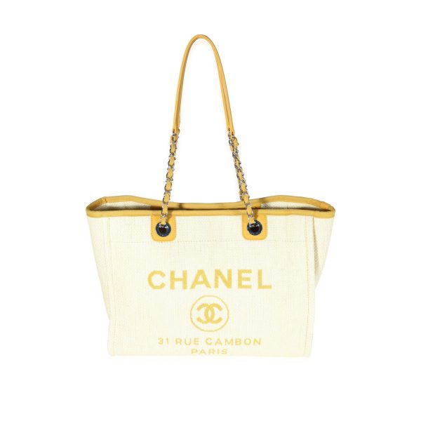 122204 fv 34ec1369 c194 4ef0 add7 3a6494ed38ec Chanel Yellow Raffia Small Deauville Tote