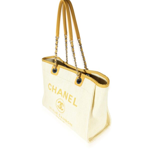 122204 sv 2903b3fa 642b 4854 8c43 520ca9131453 Chanel Yellow Raffia Small Deauville Tote