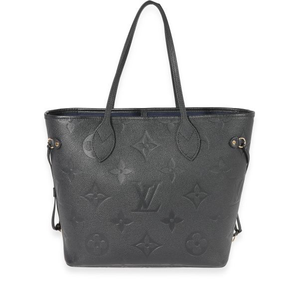 122298 fv Louis Vuitton Black Monogram Empreinte Neverfull MM