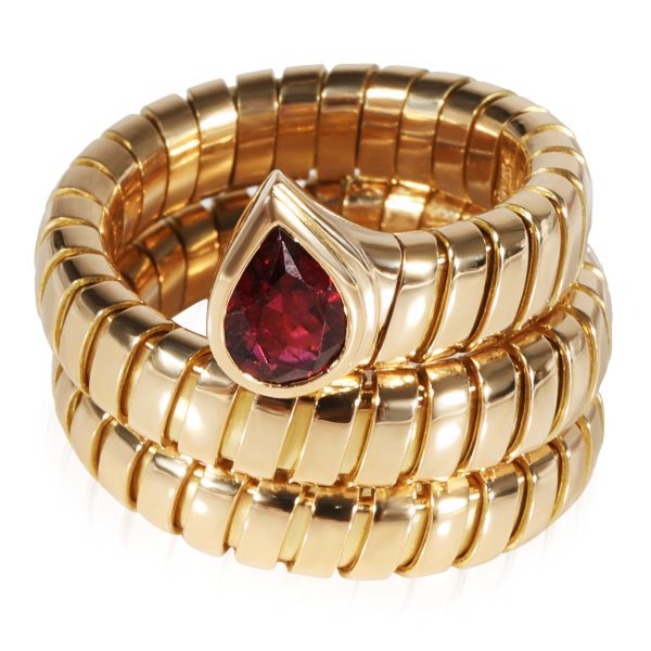 122325 fv 834d0c0e 8329 4d6b a34e 497571edc9cc BVLGARI Serpenti Tubogas Garnet Ring in 18K Yellow Gold