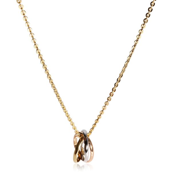 122345 fv Cartier Trinity Necklace in 18K 3 Tone Gold