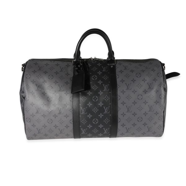 122359 fv Louis Vuitton Monogram Eclipse Reverse Keepall Bandoulière 50