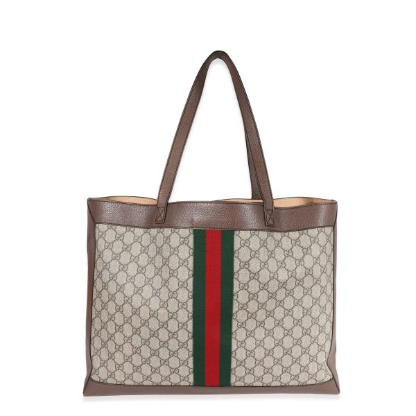 122422 pv Gucci GG Supreme Web Ophidia Soft Tote