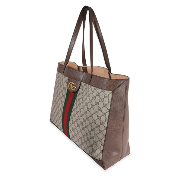 122422 sv Gucci GG Supreme Web Ophidia Soft Tote