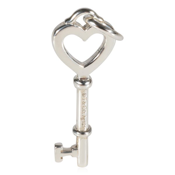 122423 sv Tiffany Co Mini Heart Key Pendant in 925 Sterling Silver