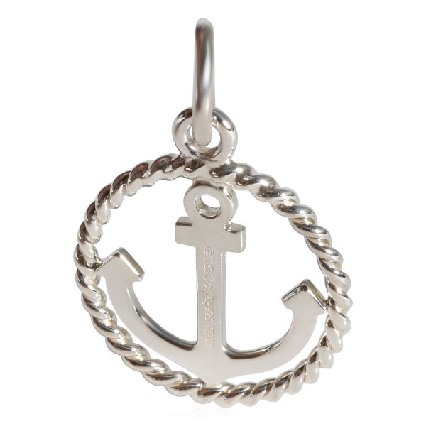 122429 sv Tiffany Co Anchor Pendant in 925 Sterling Silver