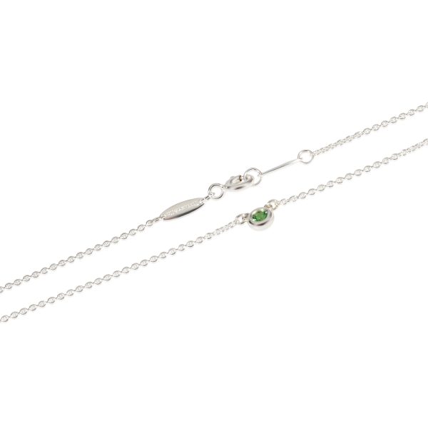 122432 sv Tiffany Co Elsa Peretti Tsavorite Necklace in 925 Sterling Silver