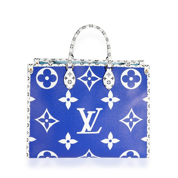 122473 stamp 575da4aa 8224 4615 9ac8 8a0c81602cb8 Louis Vuitton Limited Edition Blue Monogram Giant Hamptons Onthego