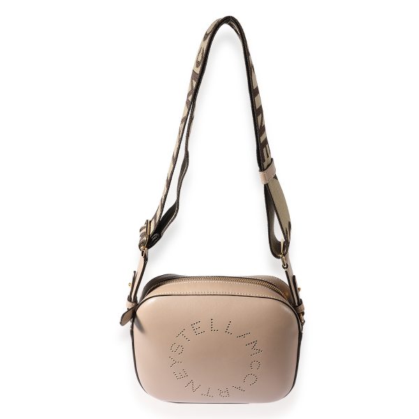 122522 ad1 e3e3f799 3a88 4c61 b0f1 585ac7f7adaf Stella McCartney Taupe Vegan Leather Perforated Logo Camera Bag