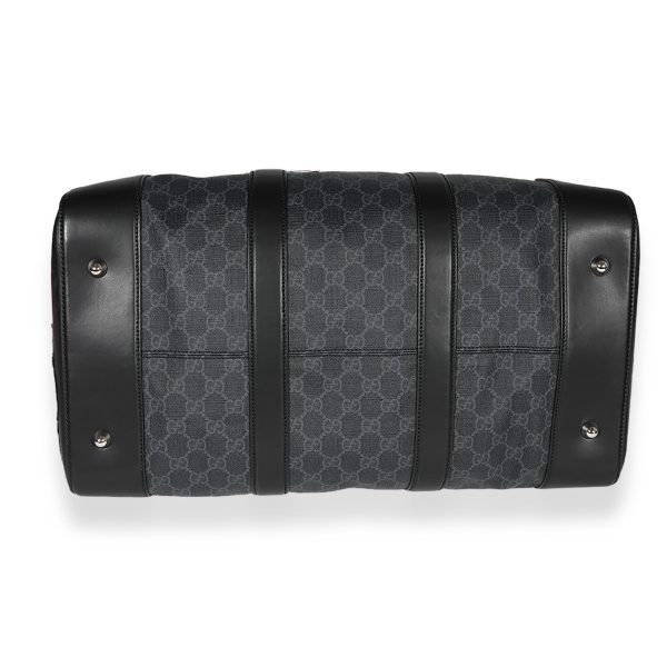 122555 box Gucci Black GG Supreme Canvas Night Courrier Carry On Duffle