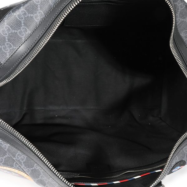 122555 bv ee1438cb f644 4647 9b82 2eca0b269fb2 Gucci Black GG Supreme Canvas Night Courrier Carry On Duffle