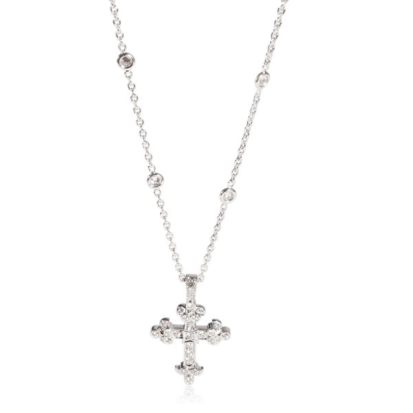 122603 fv Penny Preville Diamond Cross Pendant in 18k White Gold 08 CTW