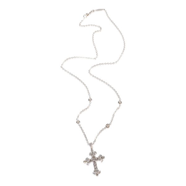 122603 pv Penny Preville Diamond Cross Pendant in 18k White Gold 08 CTW