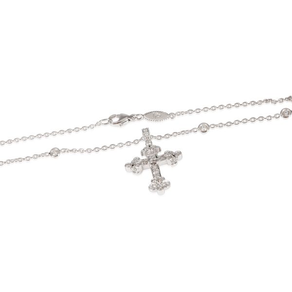 122603 sv Penny Preville Diamond Cross Pendant in 18k White Gold 08 CTW