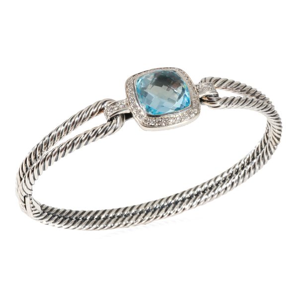 122604 bv David Yurman Albion Blue Topaz Diamond Bracelet in 925 Sterling Silver 026 CTW