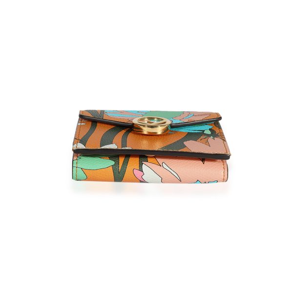 122608 box f89710b8 8441 4f6c 91df ec13f9cdc9f4 Fendi Multicolor Floral Printed Leather Micro Trifold Wallet