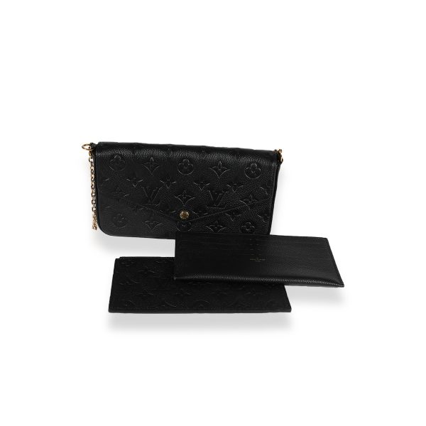 122656 ad1 Louis Vuitton Black Monogram Empreinte Félicie Pochette