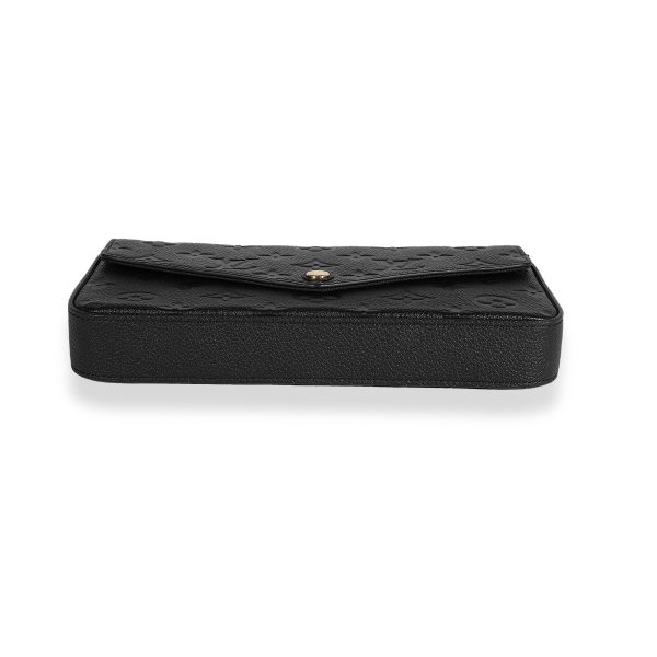 122656 box Louis Vuitton Black Monogram Empreinte Félicie Pochette