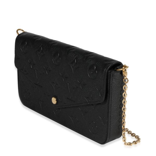 122656 sv Louis Vuitton Black Monogram Empreinte Félicie Pochette