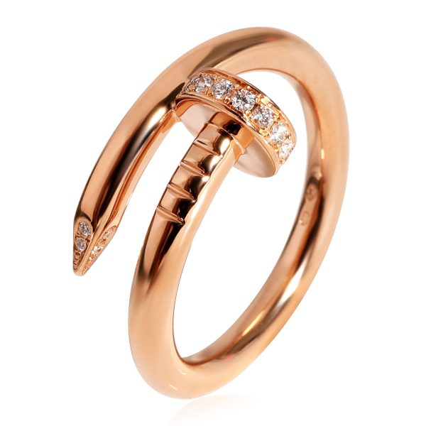 122784 av Cartier Juste Un Clou Ring with Diamonds in 18k Rose Gold 013 CTW