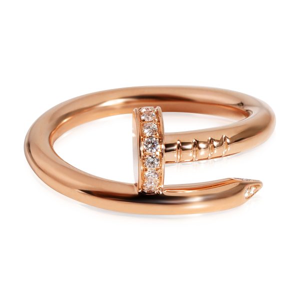 Rings Cartier Juste Un Clou Ring with Diamonds in 18k Rose Gold 013 CTW