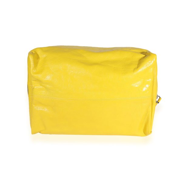 122839 box Gucci Yellow Soft Crinkled Leather Convertible Backpack Satchel