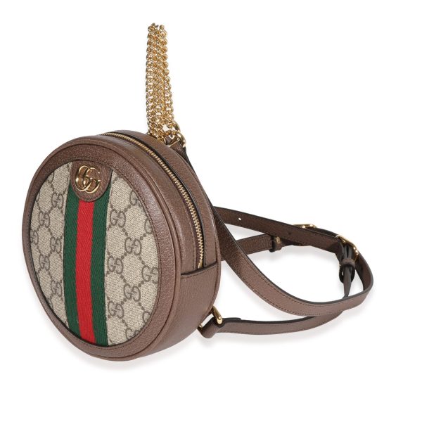 122847 sv Gucci GG Supreme Web Mini Ophidia Round Backpack