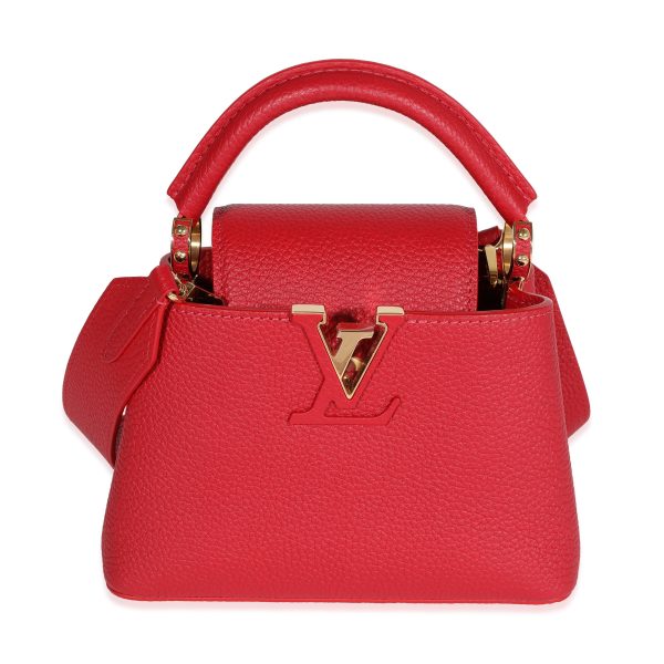 122851 fv 5950f849 0910 41c4 8ea0 d26098e2824c Louis Vuitton Scarlet Taurillon Capucines Mini