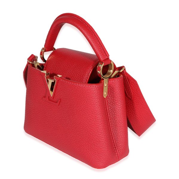 122851 sv f1ba9b36 9d5e 4214 973a 3688b24ce810 Louis Vuitton Scarlet Taurillon Capucines Mini