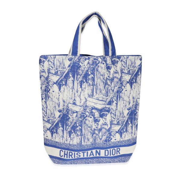 122886 fv Dior Blue Cruise 2022 Print Canvas Tote