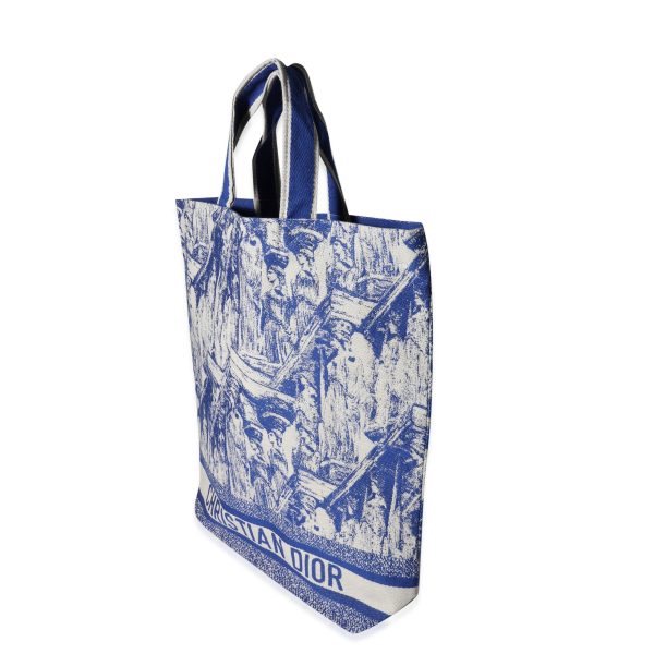 122886 sv Dior Blue Cruise 2022 Print Canvas Tote