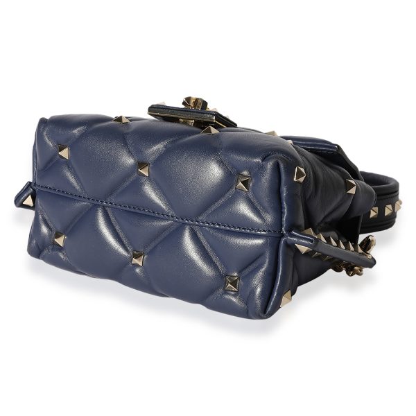 123019 box 343a4108 9f6f 48dc 89ae 0f5e1da080dd Valentino Navy Quilted Nappa Leather Candystud Mini Crossbody