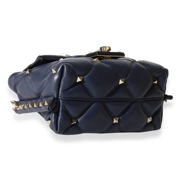 123019 clasp 7d66bbaf 7515 4954 975a 0c2ea2f0fd52 Valentino Navy Quilted Nappa Leather Candystud Mini Crossbody