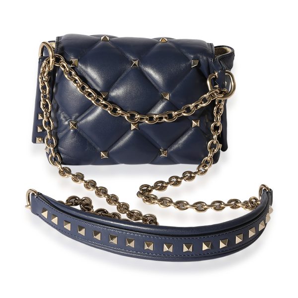 123019 pv 24bcd2f5 06ea 448c 8000 a820073f45e6 Valentino Navy Quilted Nappa Leather Candystud Mini Crossbody