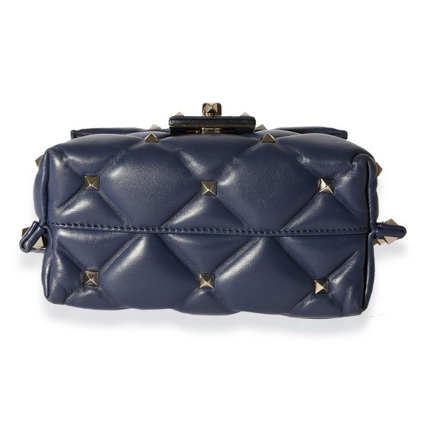 123019 stamp c25c4cb5 a6cb 4b5f b850 9b67f40701e7 Valentino Navy Quilted Nappa Leather Candystud Mini Crossbody