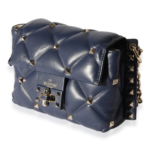 123019 sv 6385e054 d8f3 4e83 bd08 89528fd70f42 Valentino Navy Quilted Nappa Leather Candystud Mini Crossbody