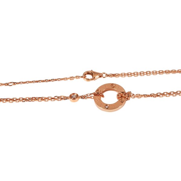 123051 sv Cartier Love Diamond Necklace in 18k Rose Gold 003 CTW