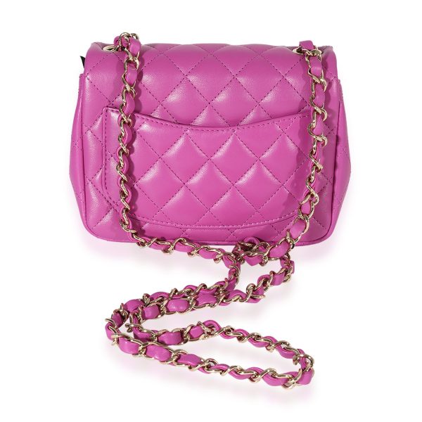 123151 pv 8777f668 0b15 4215 a3e7 075555439a3f Chanel Purple Quilted Lambskin Mini Square Classic Flap Bag