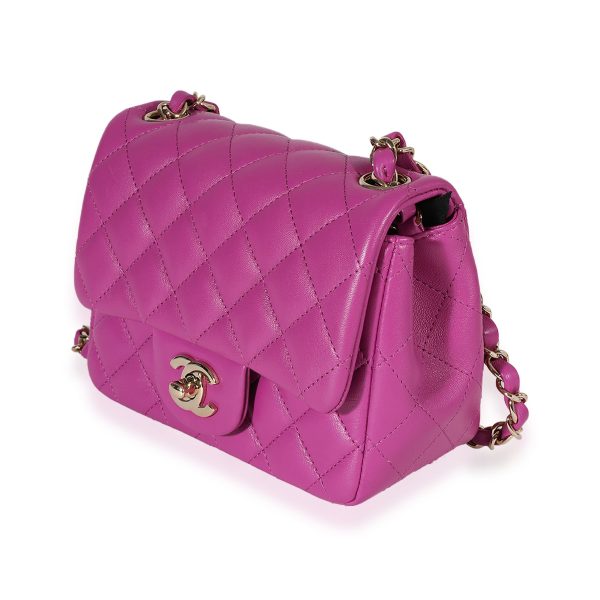 123151 sv 21cae6a8 b0de 449a a8d4 0b5777000391 Chanel Purple Quilted Lambskin Mini Square Classic Flap Bag