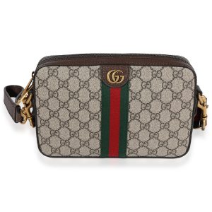 123163 fv 40d0893f 7a1e 4b73 9cd0 b0bc36626c90 Gucci GG Canvas La Angels Patch Body Bag Rucksack Red