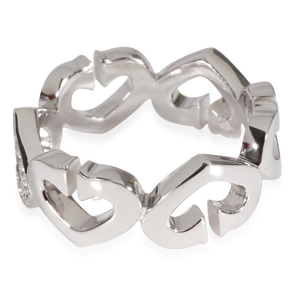 Cartier Cartier C De Cartier Heart Ring in 18k White Gold 013 CTW