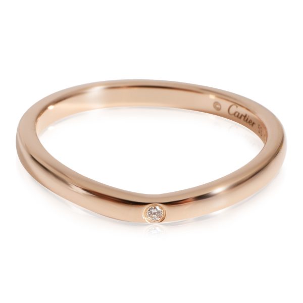 Rings Cartier Ballerine Diamond Wedding Band in 18k Rose Gold 001 CTW