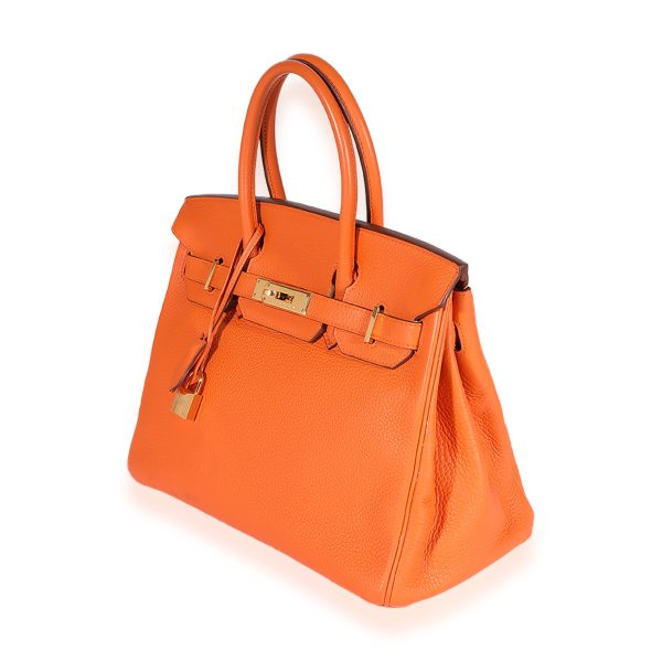 123201 sv Hermès Orange Togo Birkin 30 GHW