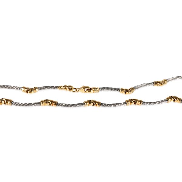 123226 sv Charriol Phillip Cable Necklace in 18k Yellow GoldSteel