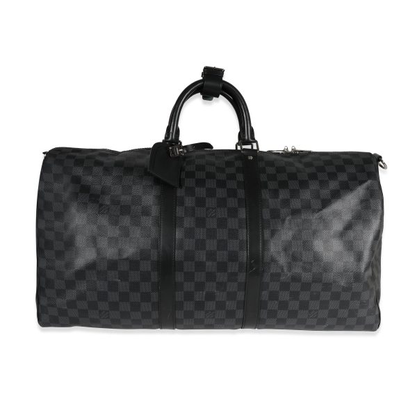 123230 fv Louis Vuitton Damier Graphite Keepall Bandoulière 55