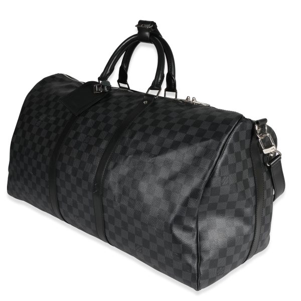 123230 sv Louis Vuitton Damier Graphite Keepall Bandoulière 55