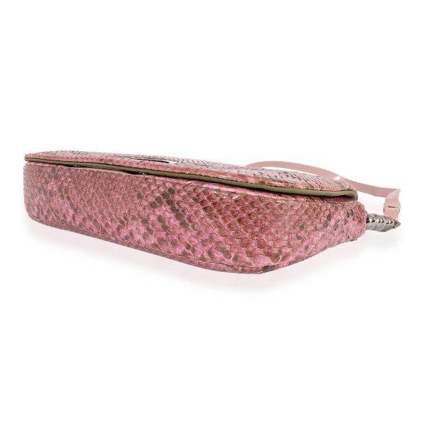 123240 box Christian Dior Pink Python Malice Shoulder Bag